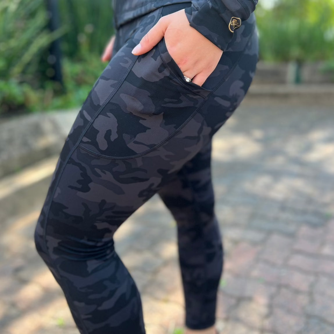 Black Camo Leggings Lisa Raleigh Online Store