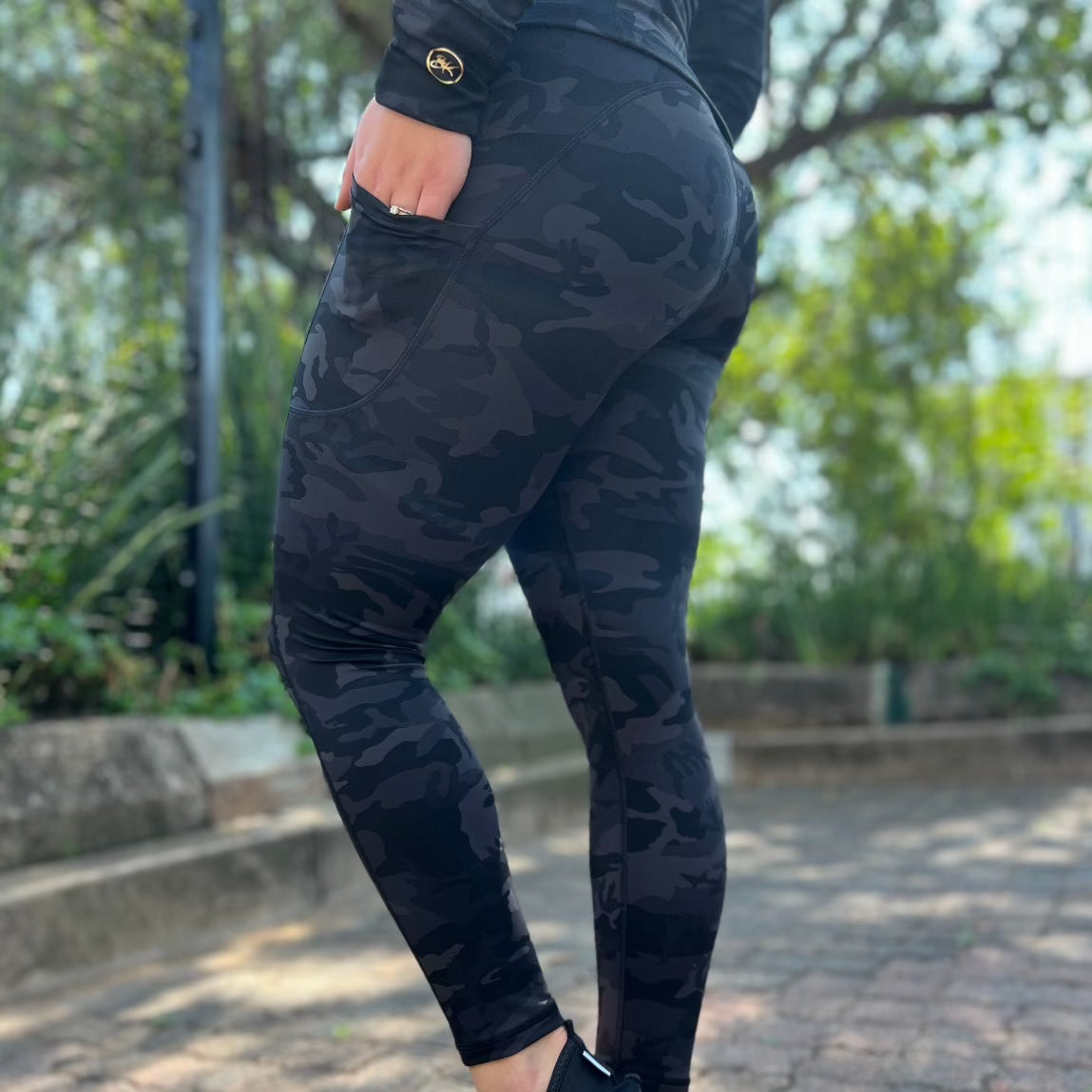 Black Camo Leggings Lisa Raleigh Online Store